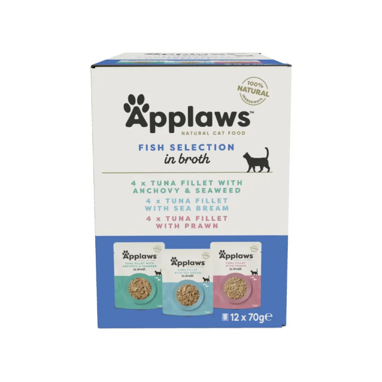 Applaws kala lajitelma 12 x 70 g kissan märkäruoka säästöpakkaus
