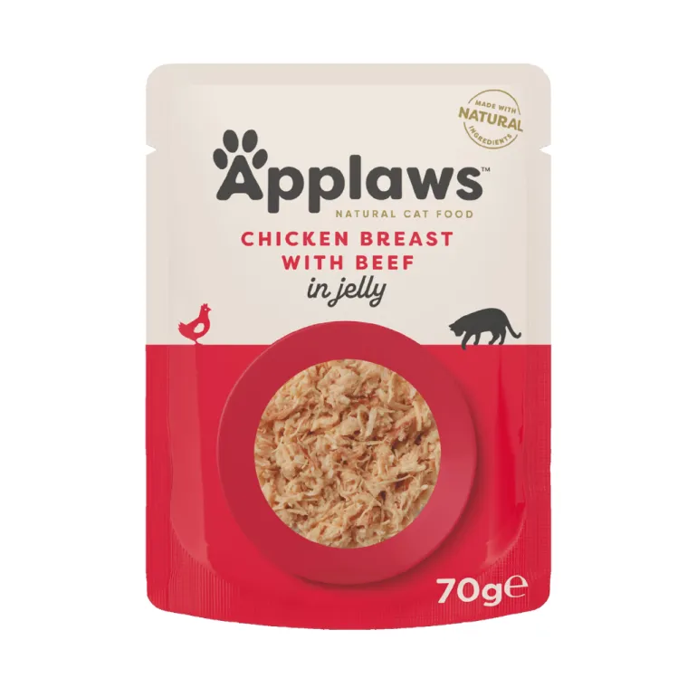 Applaws Kana & Nauta hyytelössä 70g kissan märkäruoka