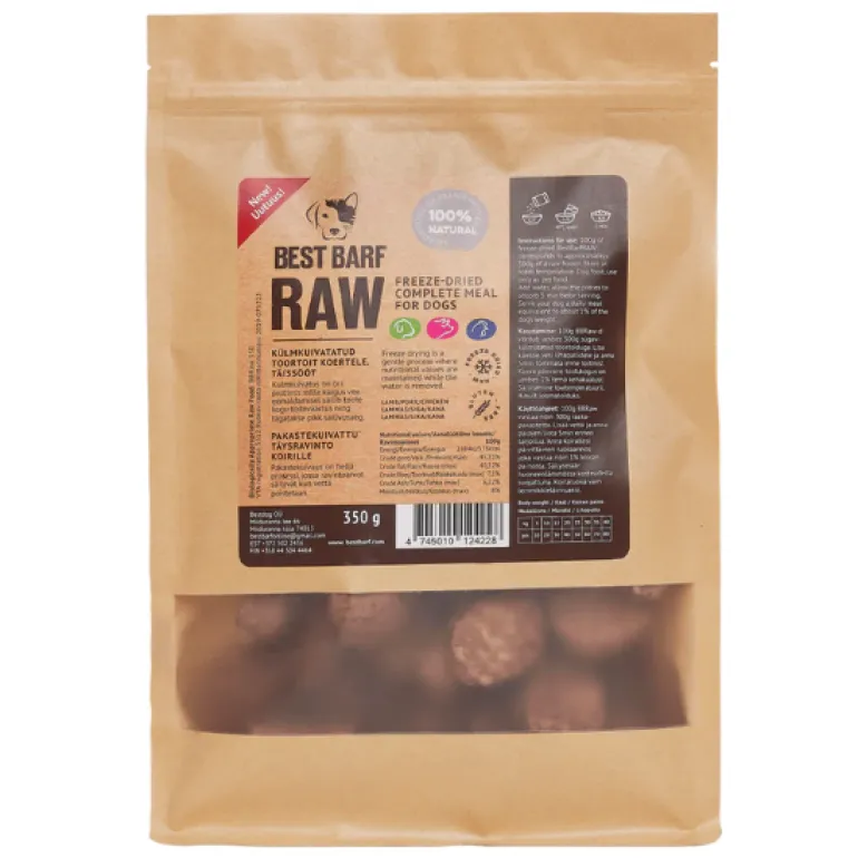 Best Barf Täysravintopullat 350 g pakastekuivattu koiranruoka