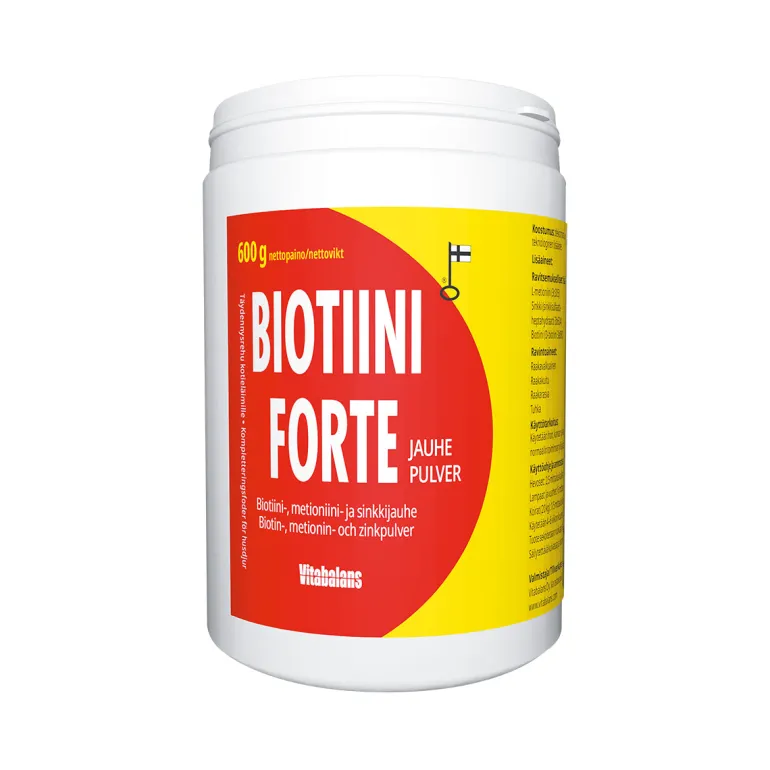 Biotiini Forte 600g biotiini jauhe hevoselle