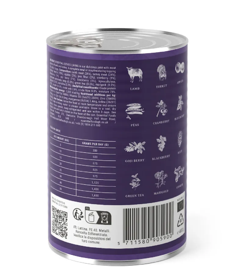ESSENTIAL ESTATE LIVING PATÈ 400 g koiran märkäruoka