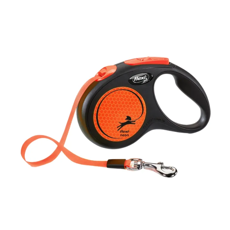 Flexi New Neon 5 m kelatalutin nauhalla M