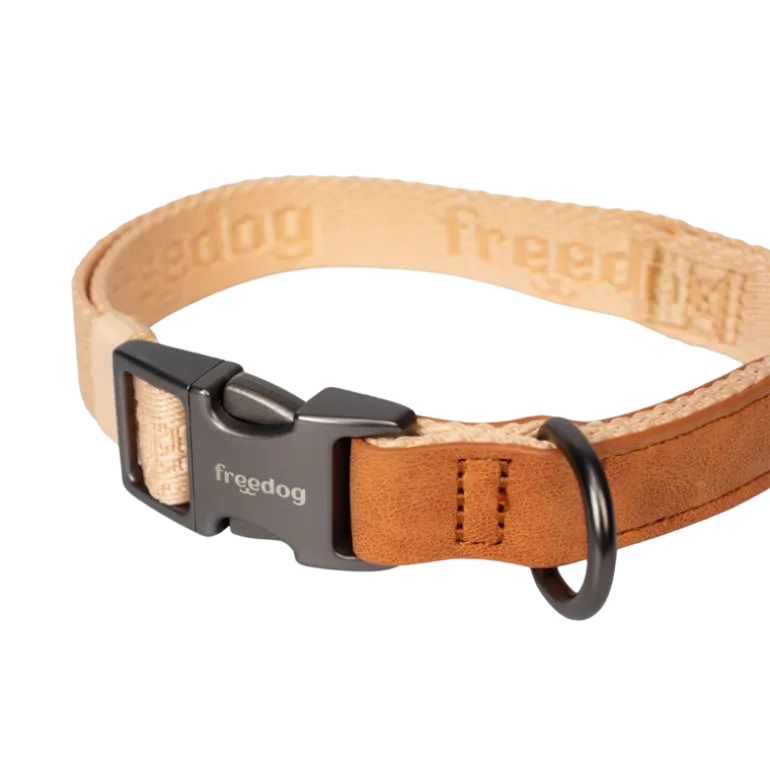 Freedog Linum Collar koiran kaulapanta, beige