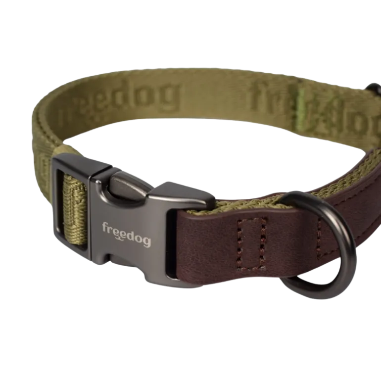 Freedog Linum Collar koiran kaulapanta, vihreä