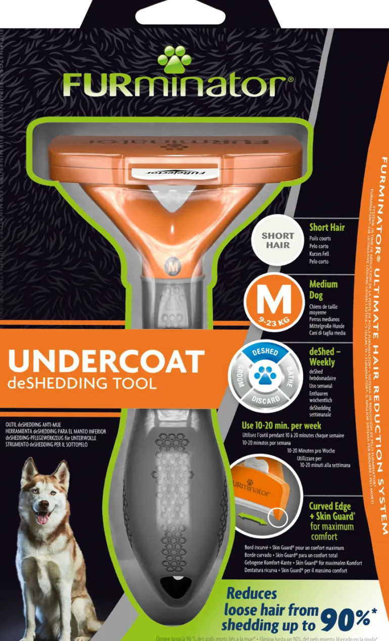 Furminator Short Hair M keskikokoisille lyhytkarvaisille koirille
