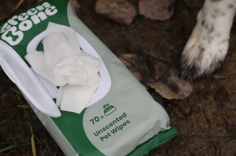Green Bone Pet Wipes Unscented puhdistusliinat