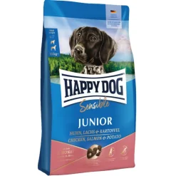 Happy Dog Sensible Junior Huhn, Lachs & Kartoffel koiran kuivaruoka