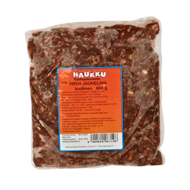 Haukku Hirvijauheliha lihaluun kanssa 600 g