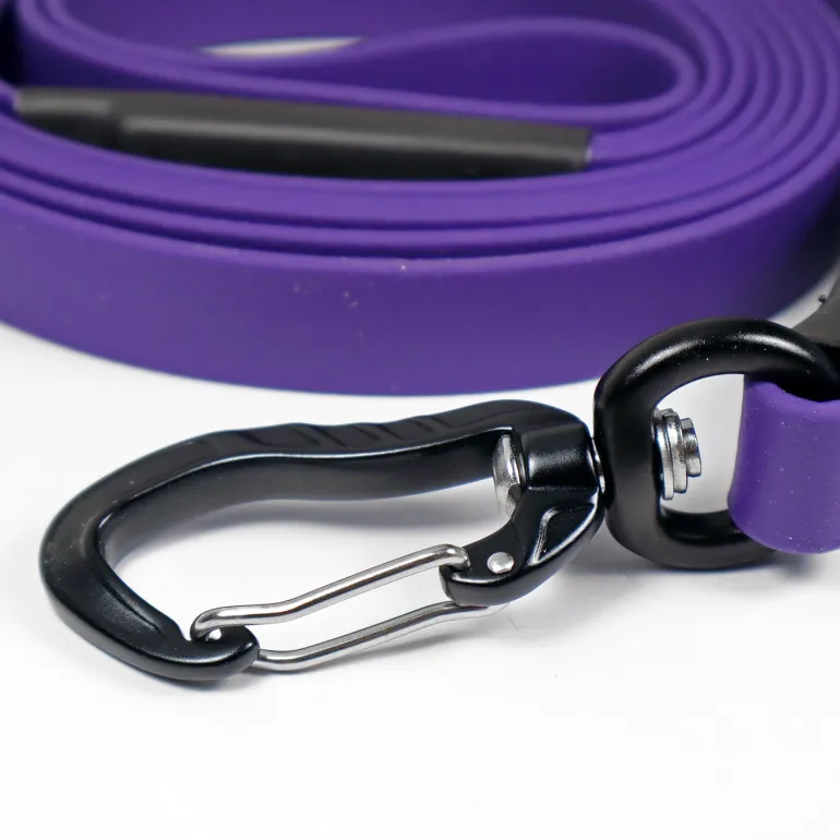 JALEN Biothane talutin alumiinilukolla, violetti