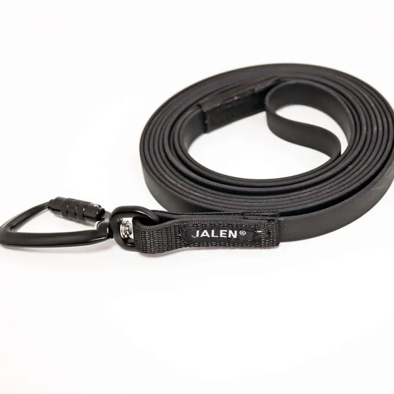 JALEN Biothane Twistlock koiran talutushihna 3 m 19 mm, musta