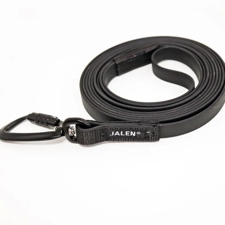JALEN Biothane twistlock koiran talutushihna 16 mm, musta