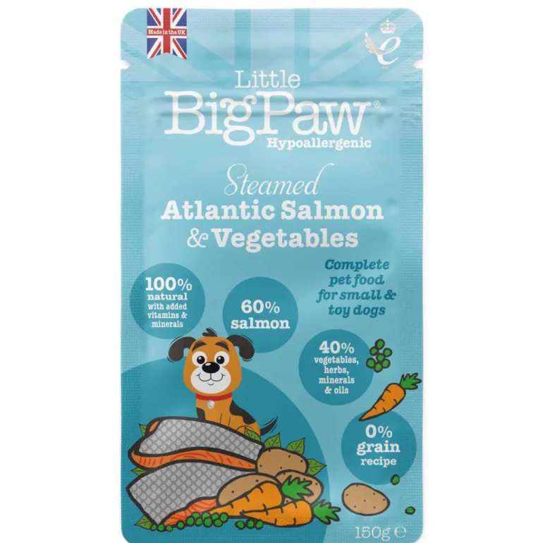 Little BigPaw Steamed Atlantic Salmon & Vegetable Dinner 150 g koiran märkäruoka