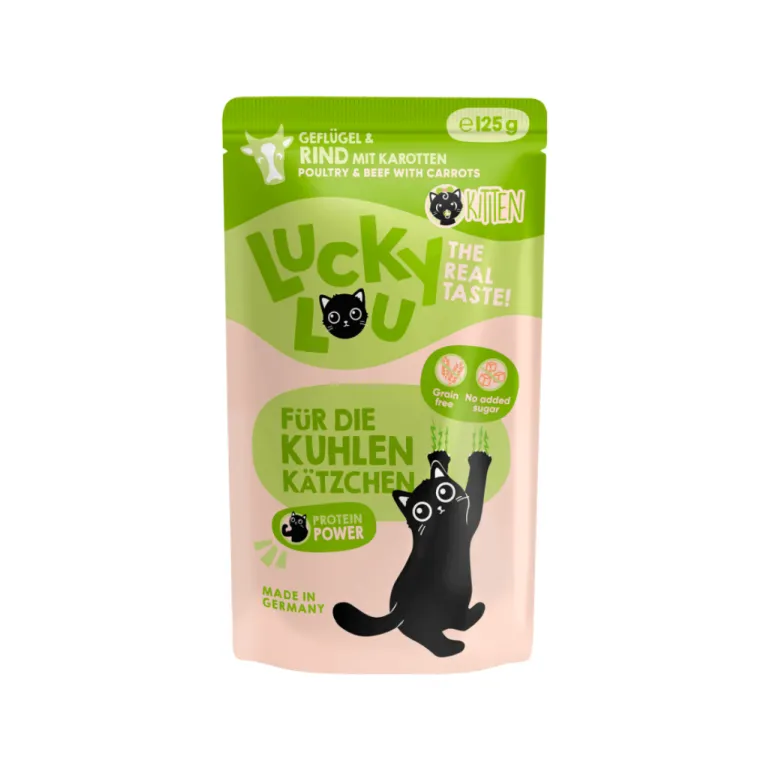 Lucky Lou LS Kitten siipikarja ja nauta 125 g