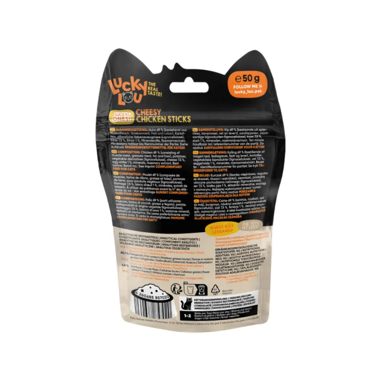 Lucky Lou Lucky Ones juusto ja kana tikut 50 g