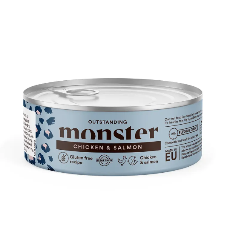Monster Cat kana ja lohi 100 g