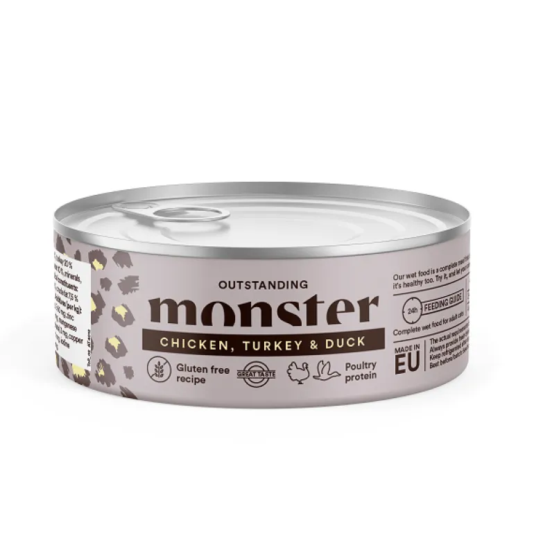Monster Cat kana, kalkkuna ja ankka 100 g