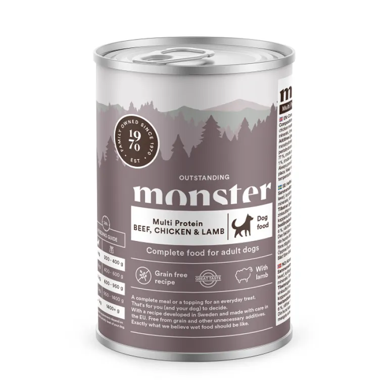 Monster Dog nauta, kana ja lammas 400 g