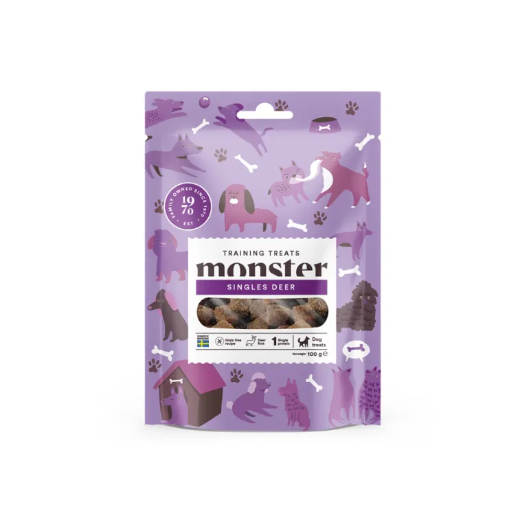 Monster Dog Training Treats Peura 100 g puolikosteat koiran makupalat