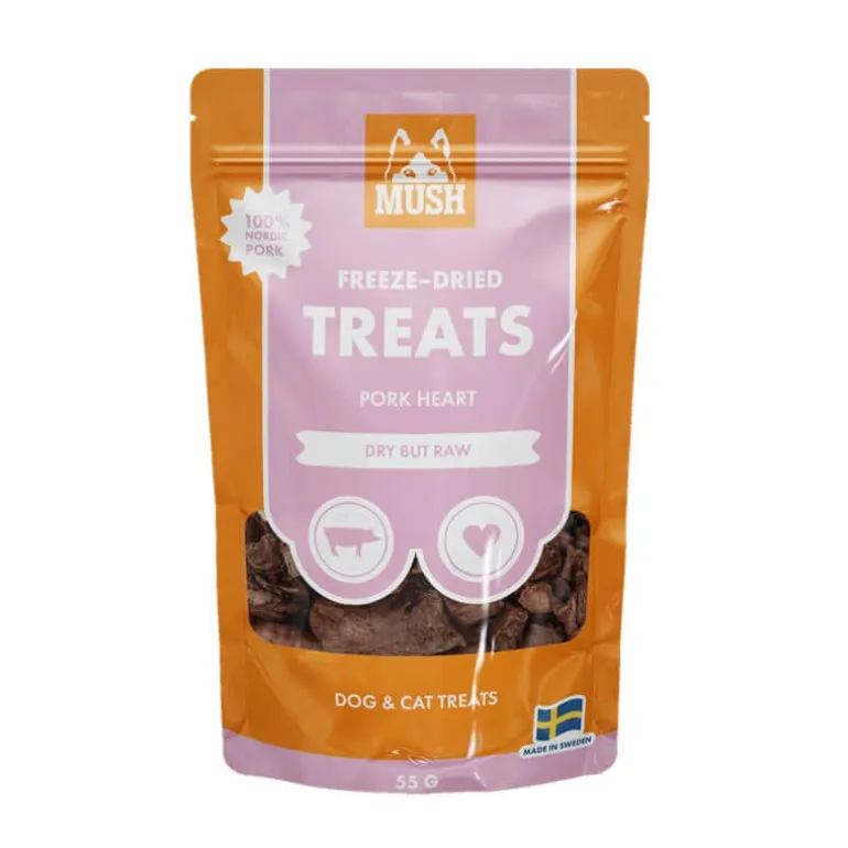 MUSH Freeze-dried Treat pakastekuivattu possun sydän 55 g