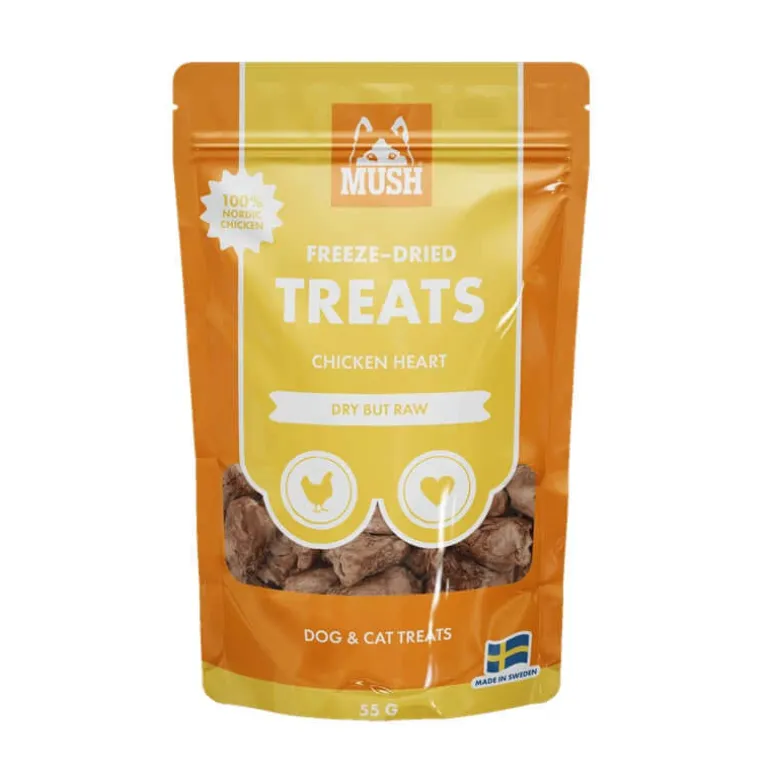 MUSH Freeze-dried Treat pakastekuivattu kanan sydän 55 g