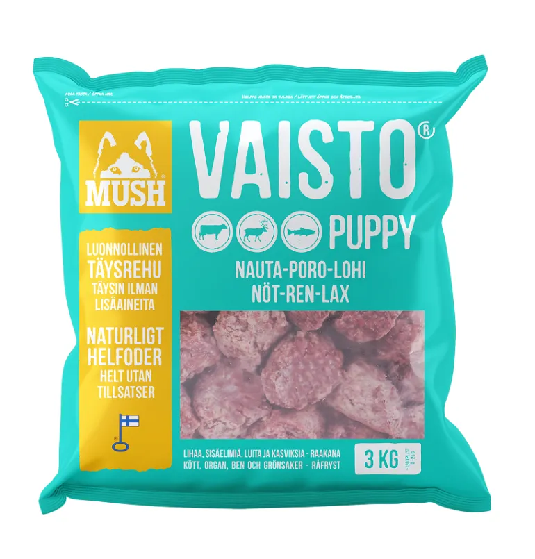 MUSH Vaisto Puppy Jäänsininen Nauta-poro-lohi 3 kg
