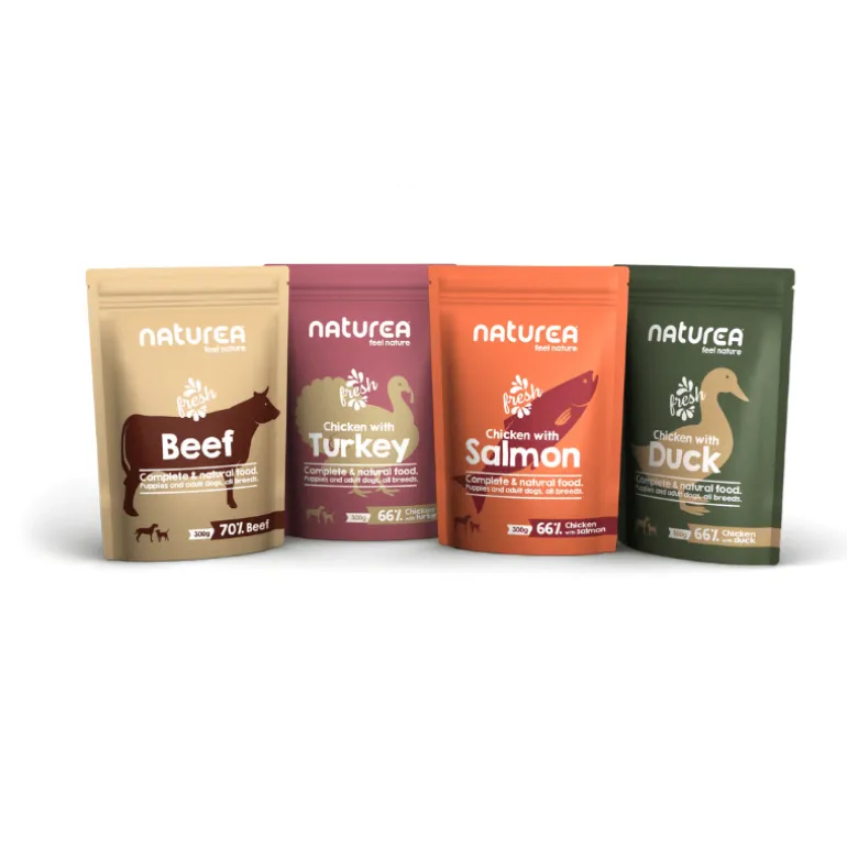 Naturea Dog Kana ja lohi koiran märkäruoka 300 g