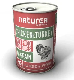 Naturea Kana ja kalkkuna koiran märkäruoka 400 g
