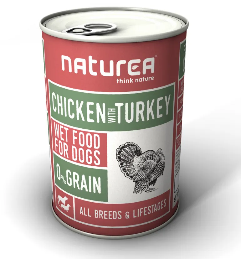 Naturea Kana ja kalkkuna koiran märkäruoka 400 g
