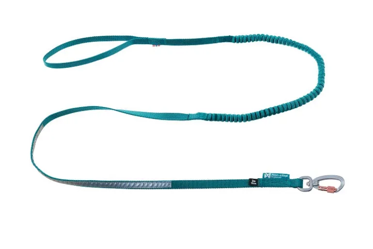Non-stop dogwear Touring Bungee Leash joustotalutin, teal