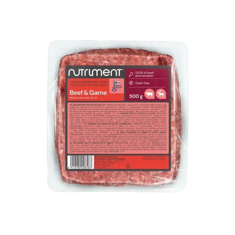Nutriment Liha-riista 500 g lemmikin raakaruoka