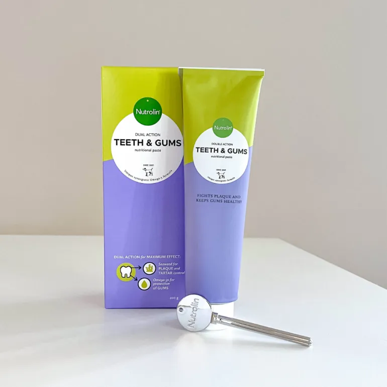 Nutrolin Teeth & gums tahna 200 g koiran suun hyvinvointiin