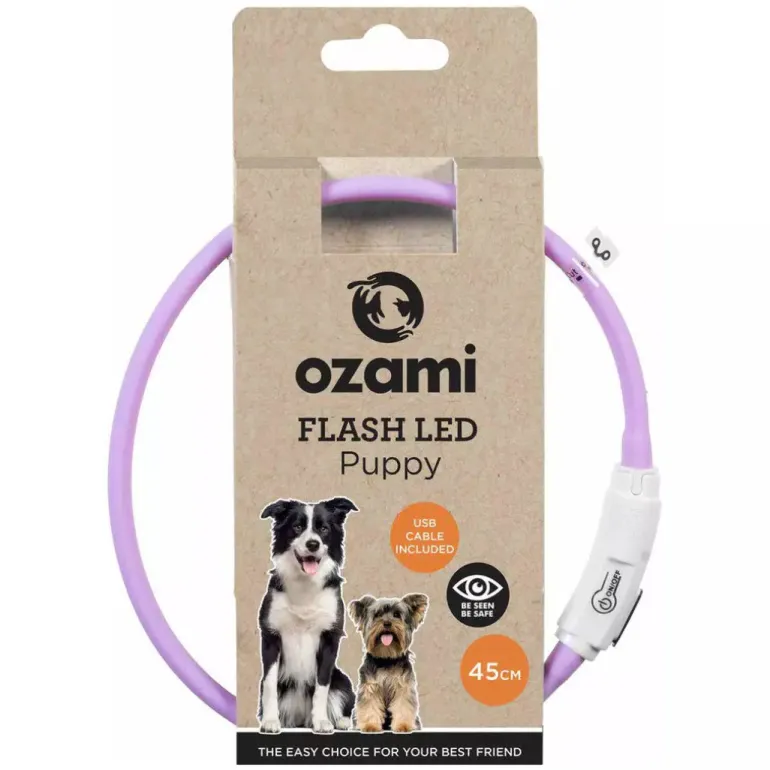 Ozami Flash Led Puppy valopanta koiranpennulle, violetti