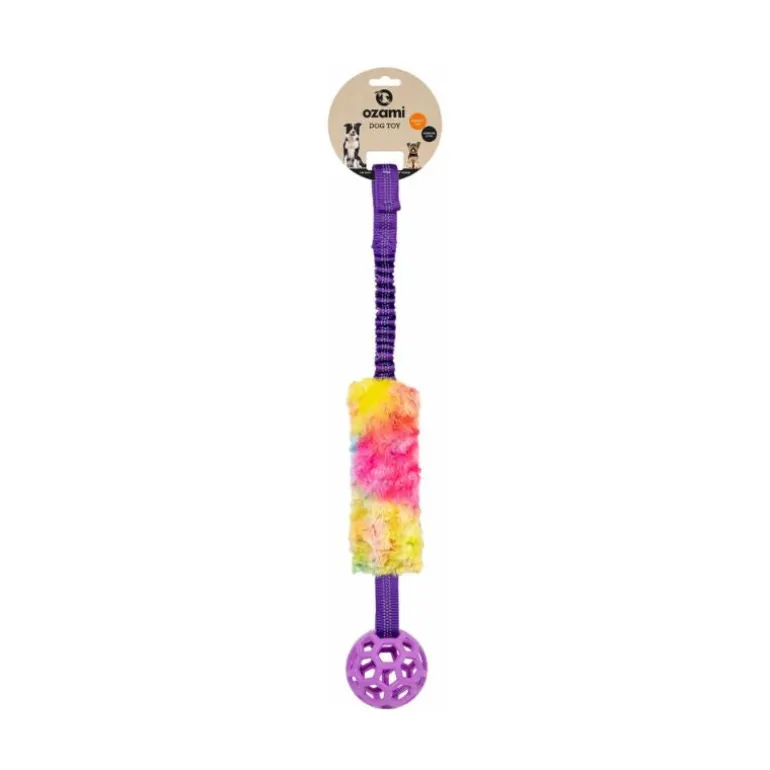Ozami Play-n-tug vetolelu pallolla ja lyhytkarvaisella patukalla 65 cm, unicorn