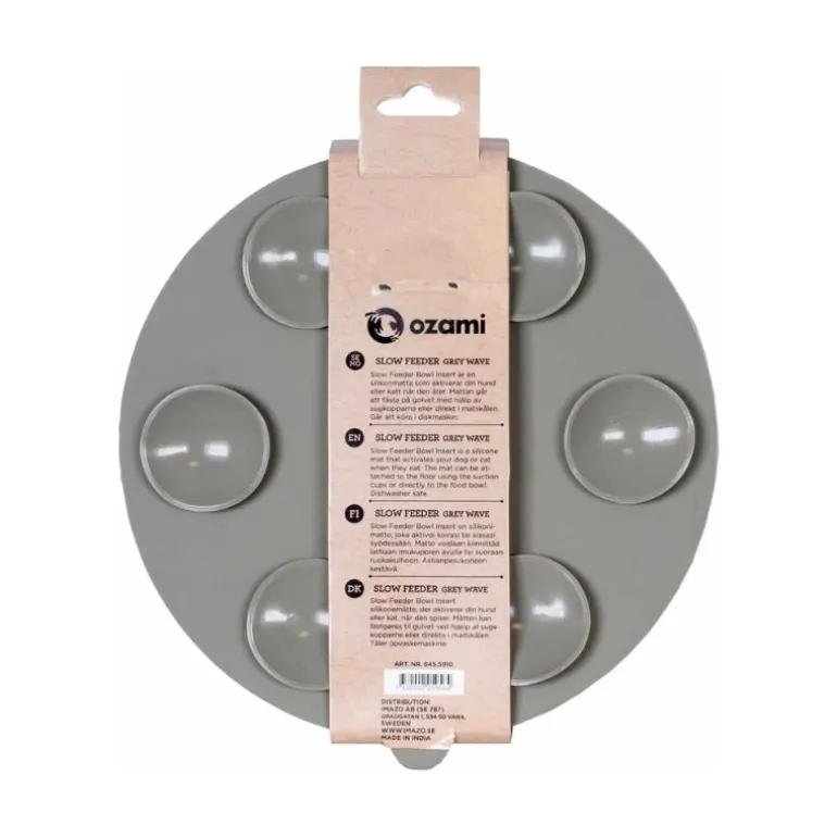 Ozami Slow Feeder Bowl Insert Wave, harmaa