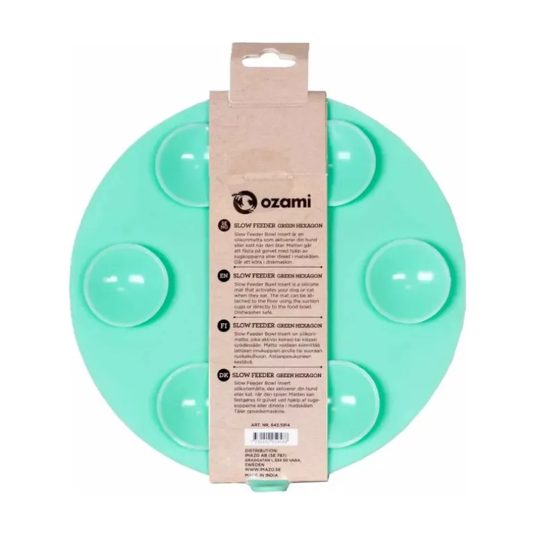 Ozami Slow Feeder Bowl Insert Hexagon, vihreä