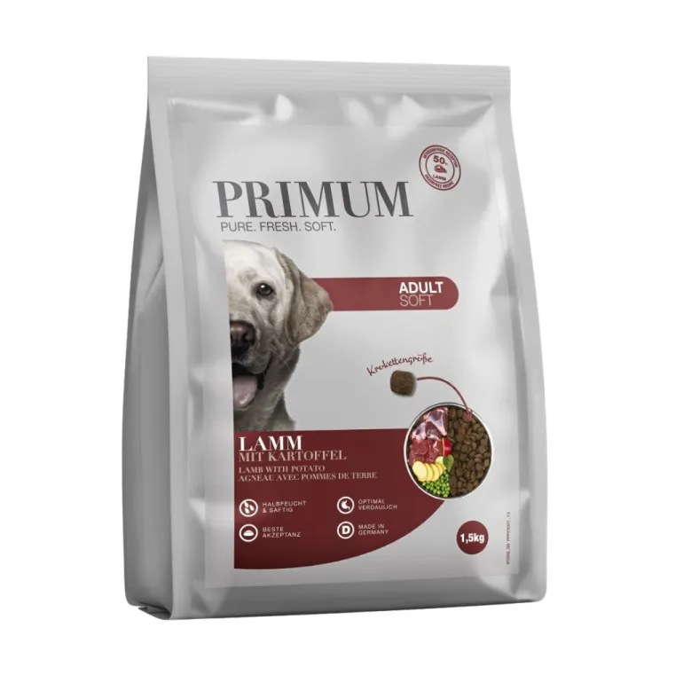 Primum Soft Adult Lammas & peruna puolikostea koiranruoka