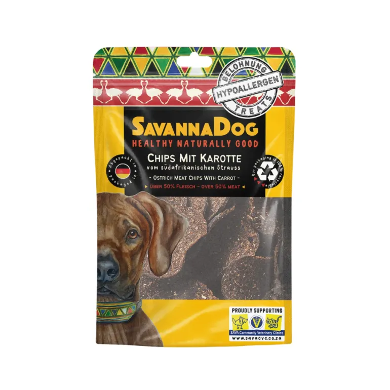 Savanna Dog Strutsin lihalastut porkkanalla 100 g
