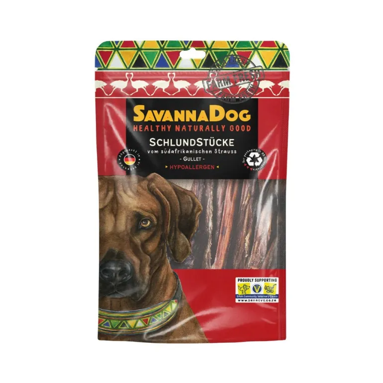 Savanna Dog Strutsin ruokatorvi 120 g