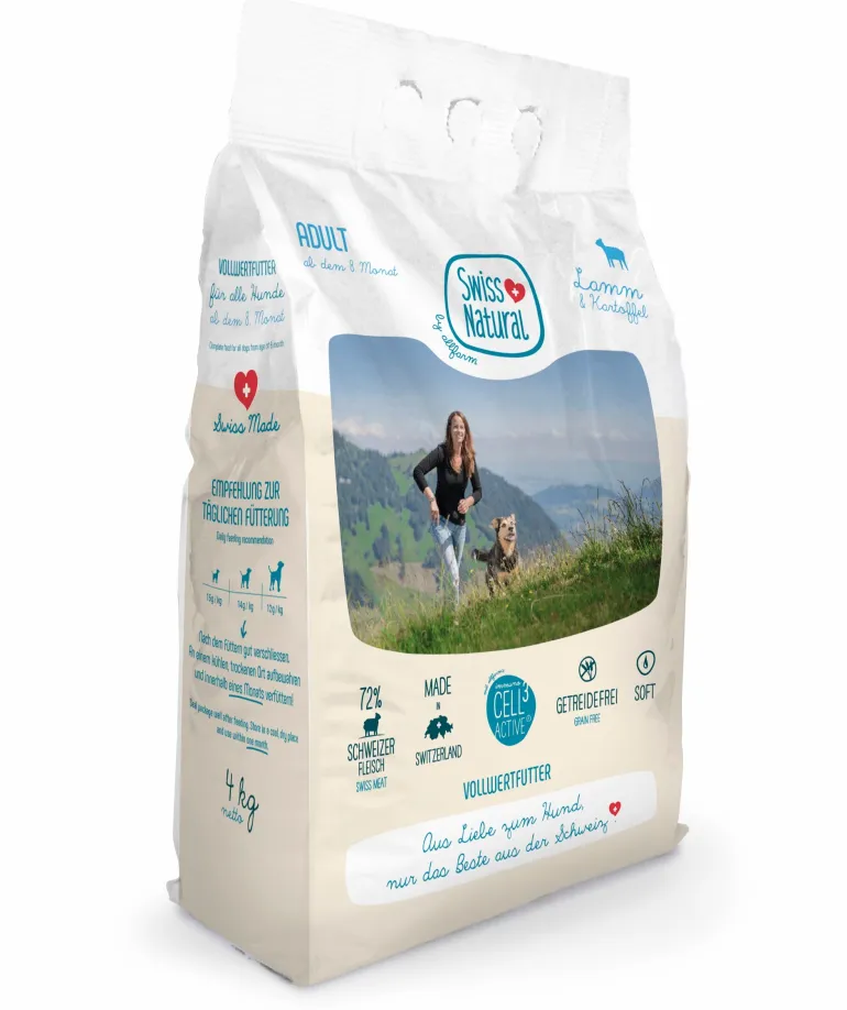 Swiss Natural Adult lammas 4 kg puolikostea täysravinto