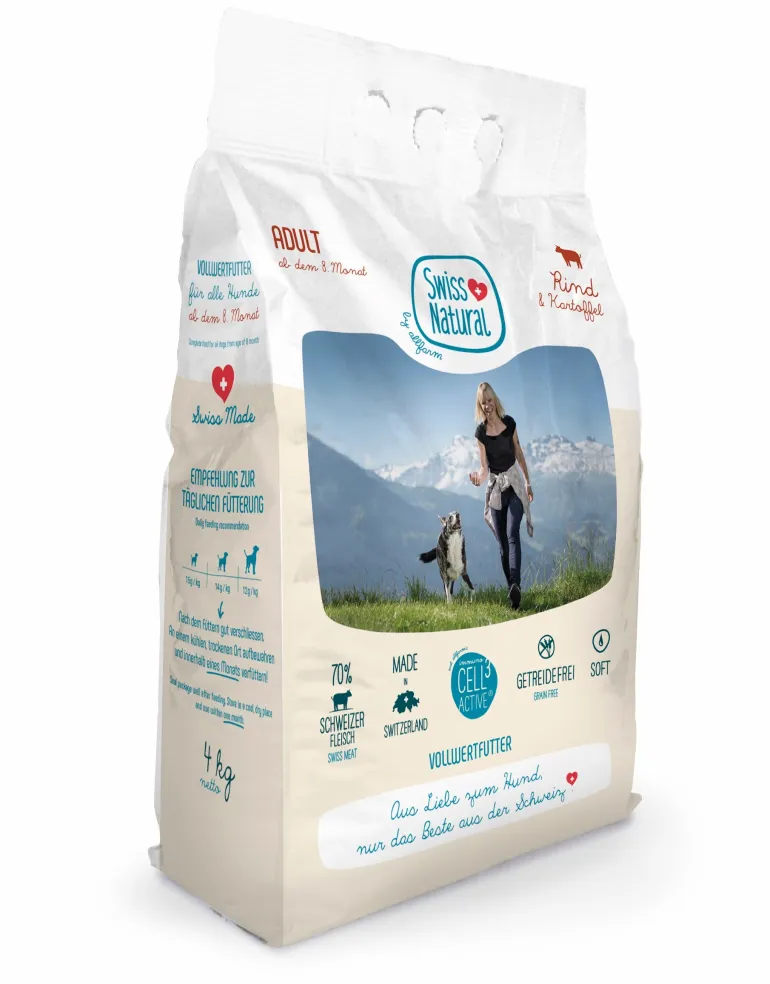 Swiss Natural Adult nauta 4 kg puolikostea täysravinto