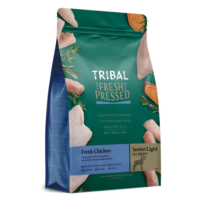 Tribal Fresh Pressed Senior Light Chicken kylmäpuristettu kuivaruoka