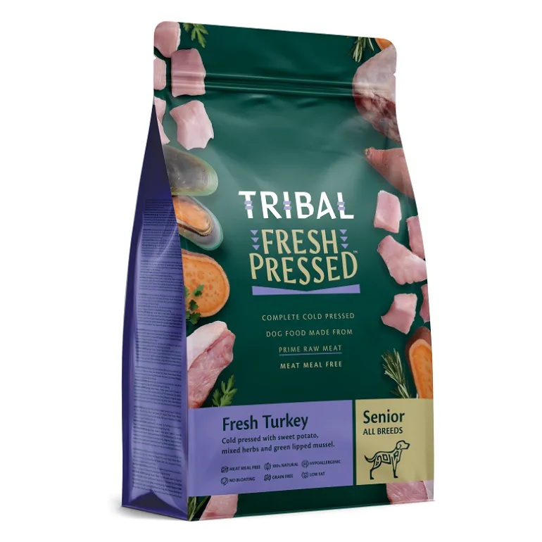 Tribal Fresh Pressed Senior Light Turkey kylmäpuristettu kuivaruoka