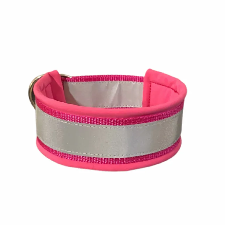 Vijue koiran puolikiristävä heijastinpanta, pinkki