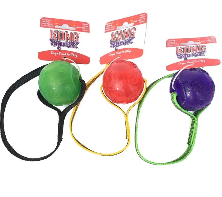 Vijue Kong Squeezz Ball vinkupallo grip-liinalla, lila