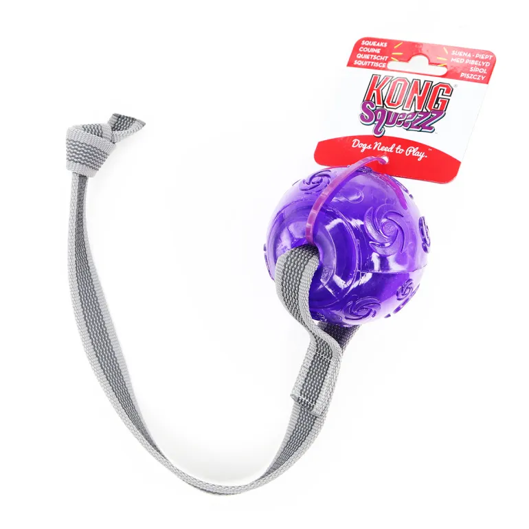 Vijue Kong Squeezz Ball vinkupallo grip-liinalla, lila