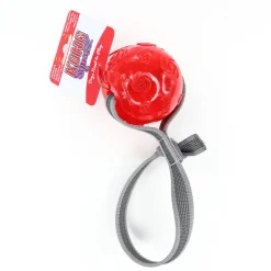 Vijue Kong Squeezz Ball vinkupallo grip-liinalla, punainen
