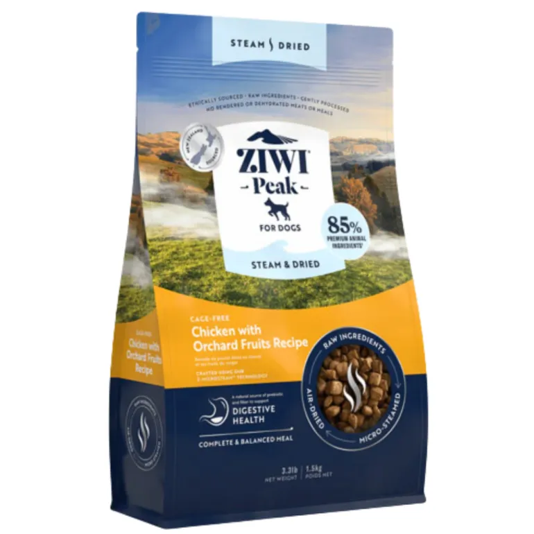 Ziwi Peak Steam & Dried kana koiran kuivaruoka