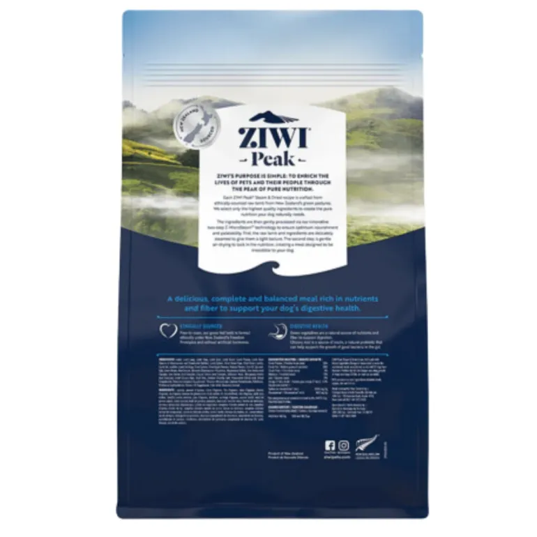 Ziwi Peak Steam & Dried lammas koiran kuivaruoka